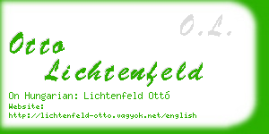 otto lichtenfeld business card